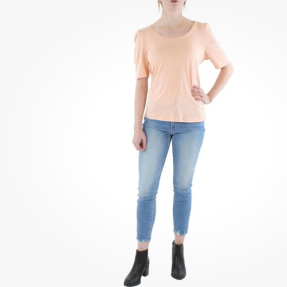 Sanctuary Peach Short Sleeve T-Shirt Size XS NWT - Picture 2 of 5